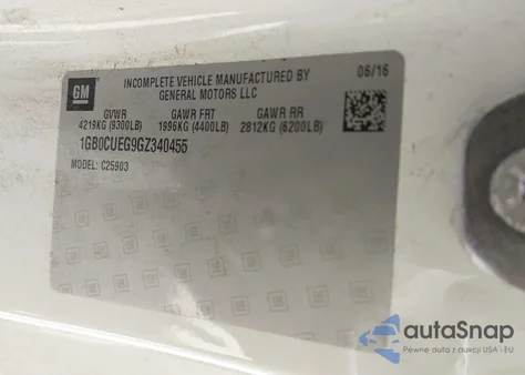 2016 Chevrolet Silverado 2500Hd Wt z USA, uszkodzony, nr VIN 1GB0CUEG9GZ340455